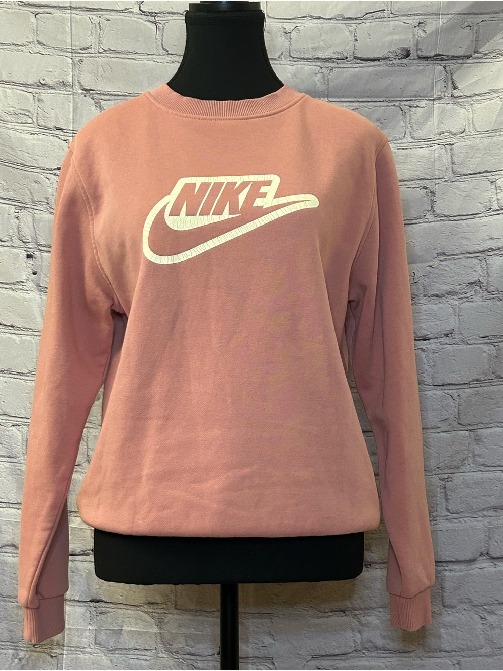 Nike Pink Crewneck Sweatshirt with White Logo